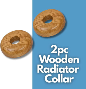Oak pipe collars for flooring finish