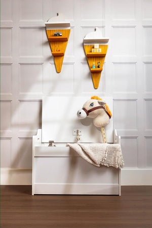 Kids wooden toy storage unit for bedroom décor