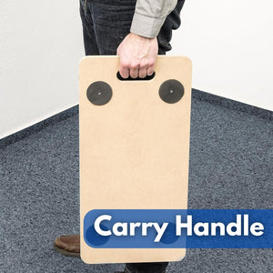 MDF dolly board with four caster wheels