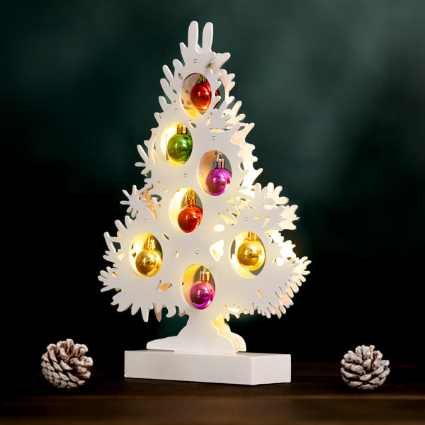 Hand painted wooden Christmas tree decoration