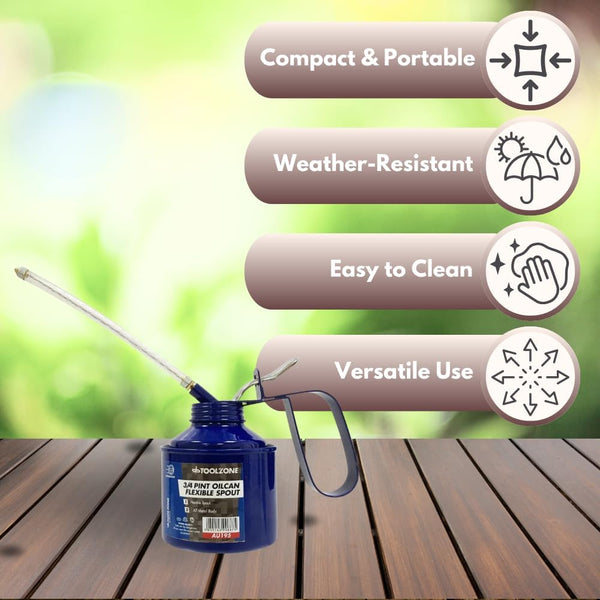 metal oil can for garage maintenance