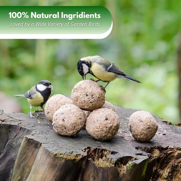 Fat balls designed for bird tables and feeders.