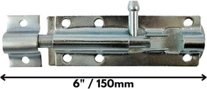 Zinc plated gate bolt for outdoor security