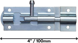 zinc plated gate bolt for outdoor security
