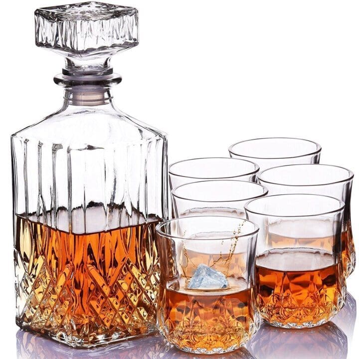 7pc-stunning-crystal-whisky-decanter-set-950ml
