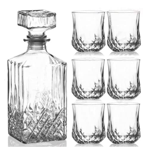 7pc-stunning-crystal-whisky-decanter-set-950ml