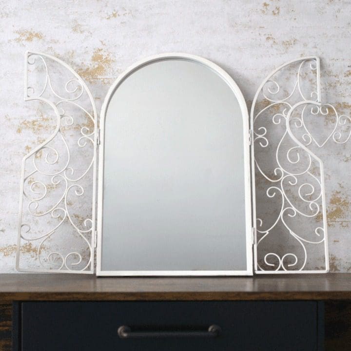 decorative-gorgeous-shuttered-white-arch-mirror