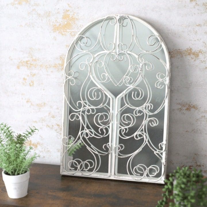 decorative-gorgeous-shuttered-white-arch-mirror