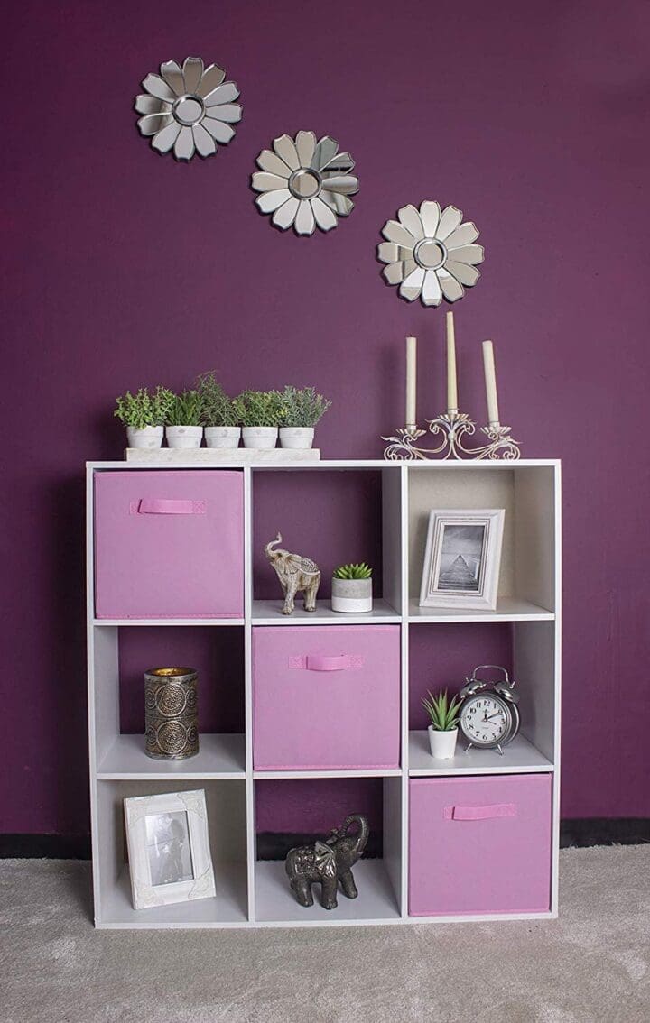 eye-catching-canvas-pink-storage-boxes-6-or-9-cube