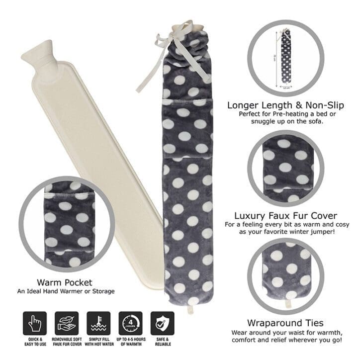 long-hot-water-bottle-with-soft-polka-dot-cover