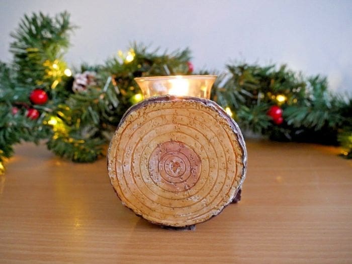rustic-log-shaped-tea-light-candle-holder