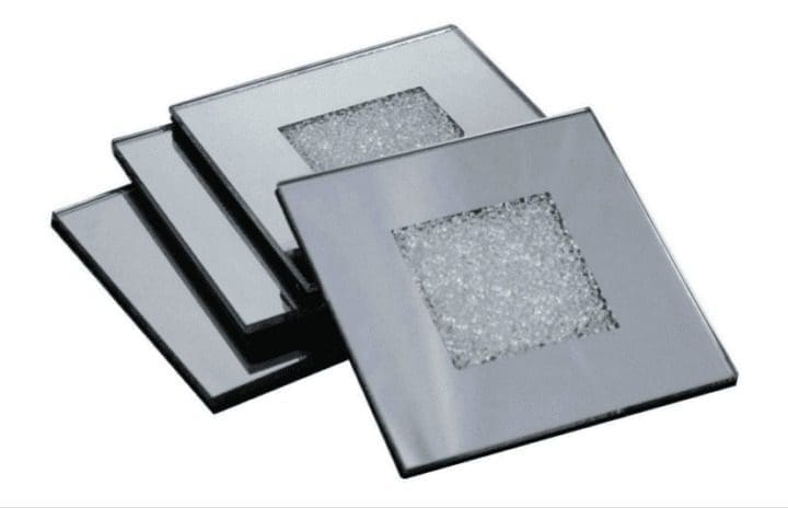 stylish-diamante-square-glass-coaster-set-4-pack