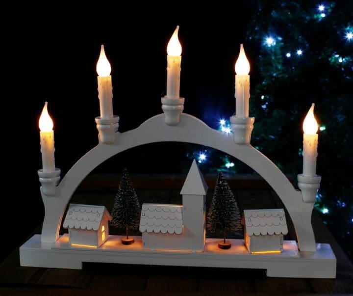 christmas-candle-arch-cut-wood-decor-village-scene
