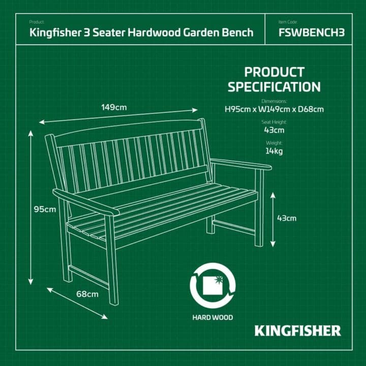 3-Seater-Hardwood-Garden-Patio-Bench
