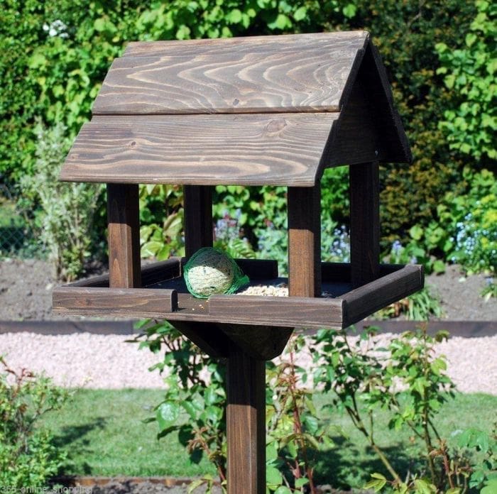 Premium-Wooden-Bird-Table-Garden-Birds-Feeder-2