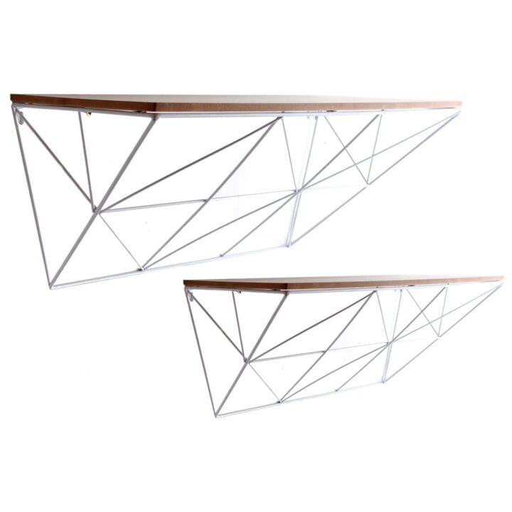 Set-Of-2-White-Single-Coated-Metal-Wall-Mounting-Display-Shelves-1