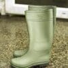 unisex-wellington-green-rubber-boots-size-4-uk-37-eu